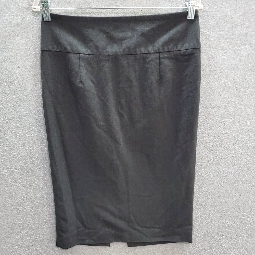 Zara Basic Women Skirt 6 Gray Midi Pencil Slit Office Career‎ Mid Rise Casual